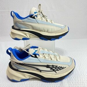 Women Cream and Blue Athletic Shoes